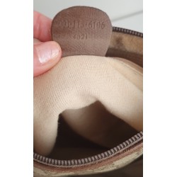 Gucci Vintage Umhängetasche aus Leder Braun/Grau