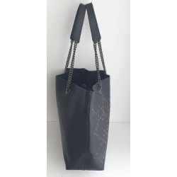 Marc Jacobs Henkel/Schulterrtasche Leder Schwarz mit offene Nieten