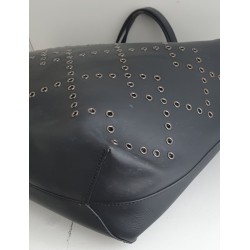 Marc Jacobs Henkel/Schulterrtasche Leder Schwarz mit offene Nieten