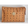 Mcm Nécessaire Poche Toilette Medium Heritage Cognac Canvas.