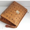Mcm Nécessaire Poche Toilette Medium Heritage Cognac Canvas.