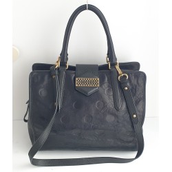 Marc Jacobs Henkel/Umhängetasche Softleder in Schwarz