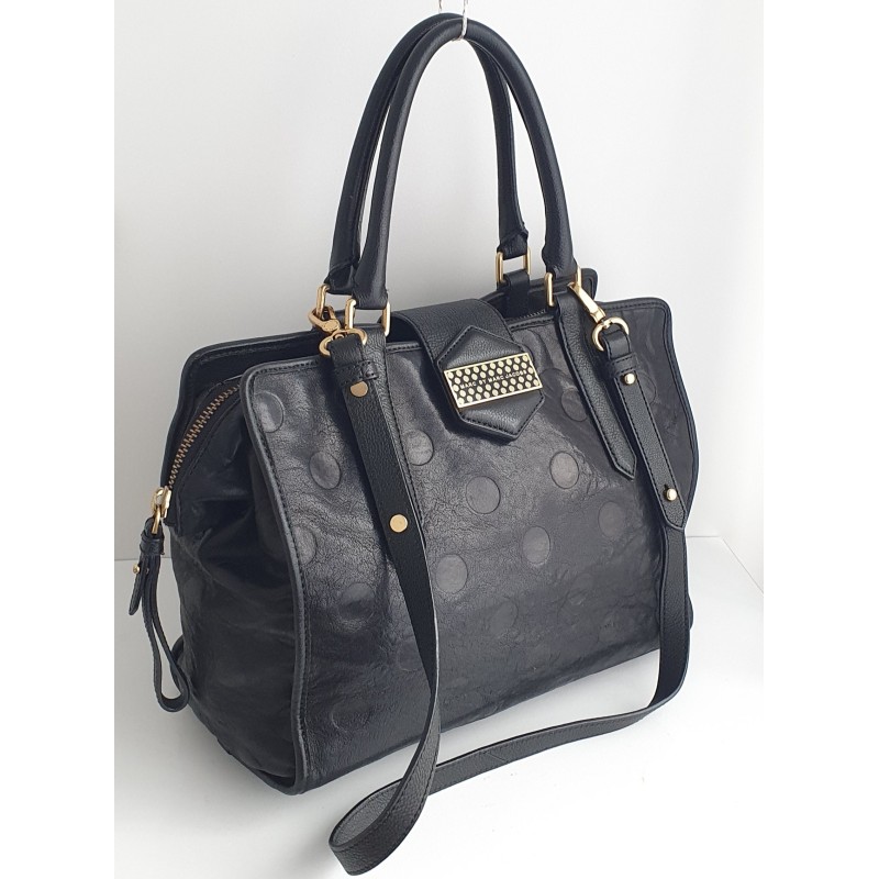 Marc Jacobs Henkel/Umhängetasche Softleder in Schwarz