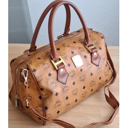 MCM Speedy Boston 30 Heritage Cognac Canvas