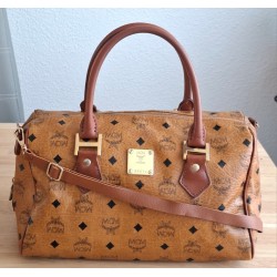 MCM Speedy Boston 30 Heritage Cognac Canvas