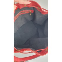 Louis Vuitton Grand Sac Noé Epi Leder Rot.