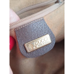 Gucci Vintage Umhängetasche Dunkelbraun (Chocolate) Leder