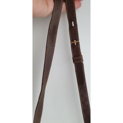 Gucci Vintage Umhängetasche Dunkelbraun (Chocolate) Leder