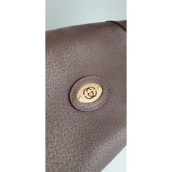 Gucci Vintage Umhängetasche Dunkelbraun (Chocolate) Leder