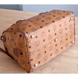 MCM Speedy Boston 30 Heritage Cognac Canvas