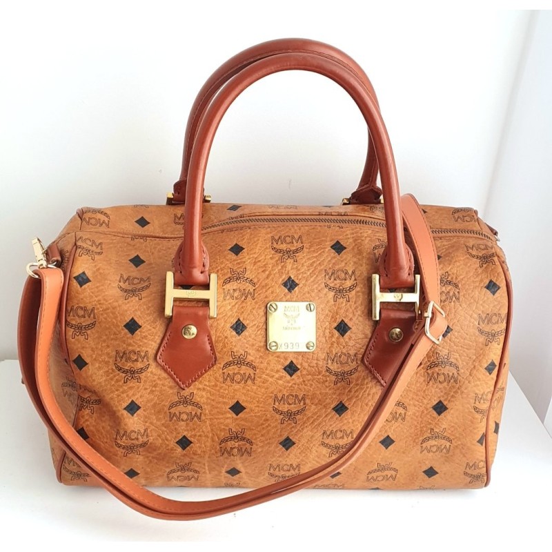 MCM Speedy Boston 30 Heritage Cognac Canvas