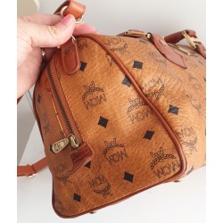 MCM Speedy Boston 30 Heritage Cognac Canvas