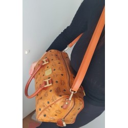 MCM Speedy Boston 30 Heritage Cognac Canvas