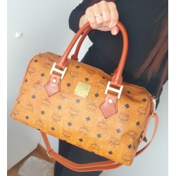 MCM Speedy Boston 30 Heritage Cognac Canvas