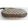 Gucci Vintage Oval Umhängetasche aus Leder Braun/Grau