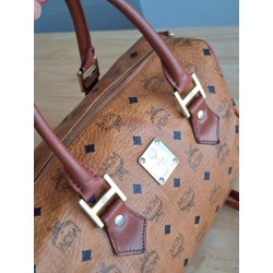 MCM Speedy Boston 30 Heritage Cognac Canvas