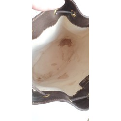 Gucci Beuteltasche Gross GM Vintage GG Braun-Rot Leder Canvas