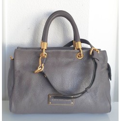 Marc By Marc Jacobs Anthrazit/ Taupe-Grau Soft Leder