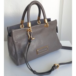 Marc By Marc Jacobs Anthrazit/ Taupe-Grau Soft Leder