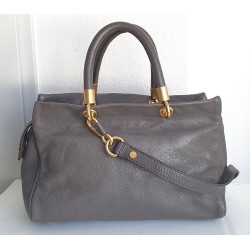 Marc By Marc Jacobs Anthrazit/ Taupe-Grau Soft Leder