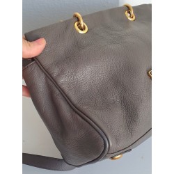 Marc By Marc Jacobs Anthrazit/ Taupe-Grau Soft Leder