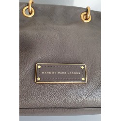 Marc By Marc Jacobs Anthrazit/ Taupe-Grau Soft Leder
