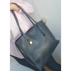 Marc Jacobs Leder Cadena Padlock Tote Bag Handtasche Schultertasche Schwarz