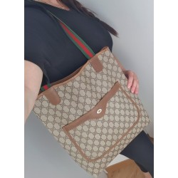 Gucci Schultertasche Supreme Tote Bag – Braun