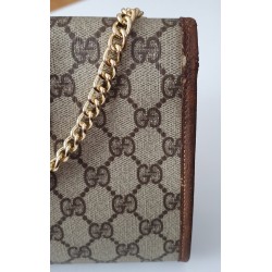 Gucci Vintage Clutch/Crossbody Tasche Leder Braun