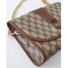 Gucci Vintage Clutch/Crossbody Tasche Leder Braun