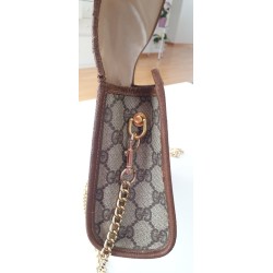 Gucci Vintage Clutch/Crossbody Tasche Leder Braun