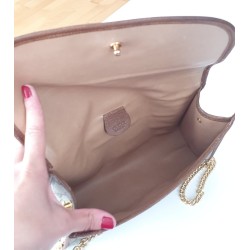 Gucci Vintage Clutch/Crossbody Tasche Leder Braun