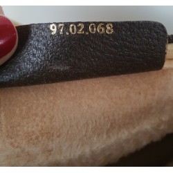 Gucci Vintage GG Umhängetasche aus Leder Braun/Grau