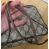 Gucci Vintage GG Umhängetasche aus Leder Braun/Grau