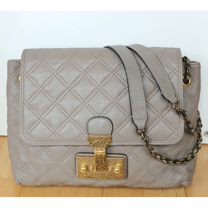 Marc Jacobs Schultertasche Soft Leder Taupe