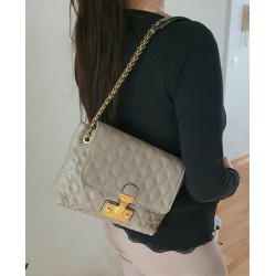 Marc Jacobs Schultertasche Soft Leder Taupe