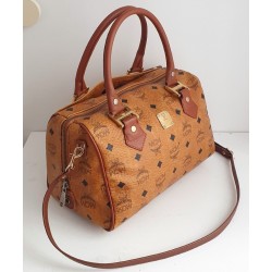 MCM Speedy Boston 25 Heritage Cognac Canvas