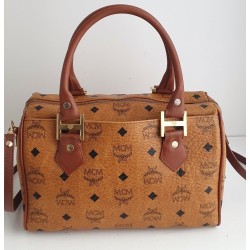 MCM Speedy Boston 25 Heritage Cognac Canvas