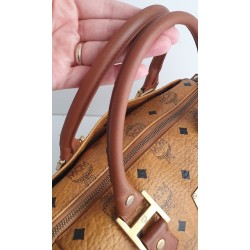 MCM Speedy Boston 25 Heritage Cognac Canvas