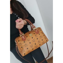 MCM Speedy Boston 25 Heritage Cognac Canvas