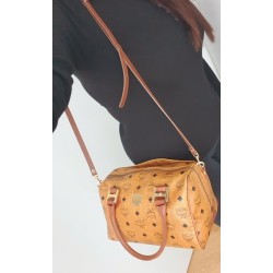 MCM Speedy Boston 25 Heritage Cognac Canvas