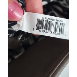 Marc Jacobs Schultertasche aus weichem Leder Graubraun/Mokkabraun mit silbernen Schnallen