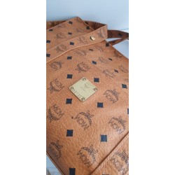 MCM Shopper Medium Heritage Cognac Canvas.