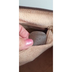 Gucci Boston Handtasche Vintage Braun-Grau Canvas