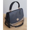 Coach Henkel/Crossbody Tasche Canvas Leder Braun-Schwarz