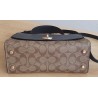 Coach Henkel/Crossbody Tasche Canvas Leder Braun-Schwarz