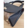 Coach Henkel/Crossbody Tasche Canvas Leder Braun-Schwarz