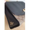 Coach Henkel/Crossbody Tasche Canvas Leder Braun-Schwarz