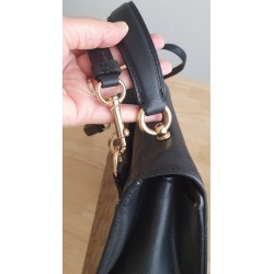 Coach Henkel/Crossbody Tasche Canvas Leder Braun-Schwarz