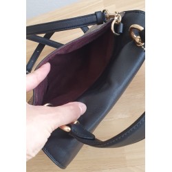 Coach Henkel/Crossbody Tasche Canvas Leder Braun-Schwarz